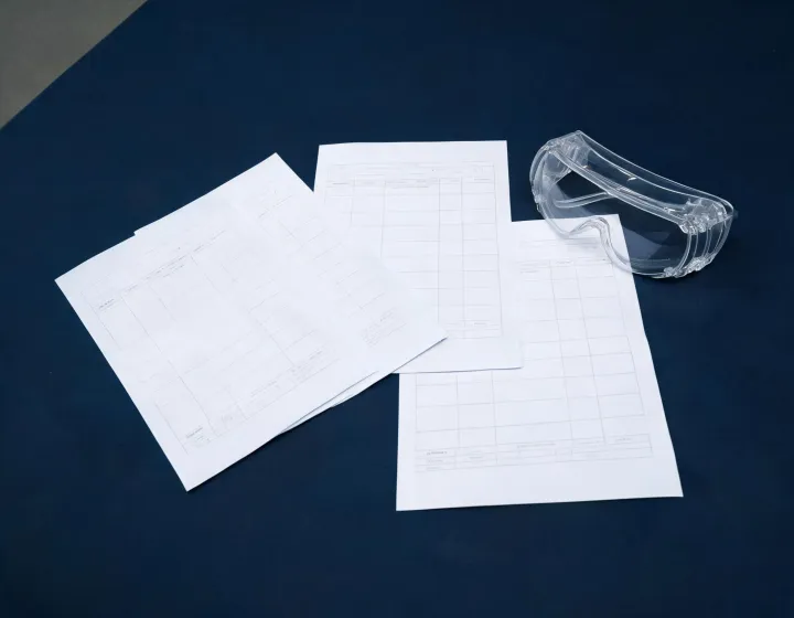 Side-by-side factory quote sheets for safety goggles in bulk